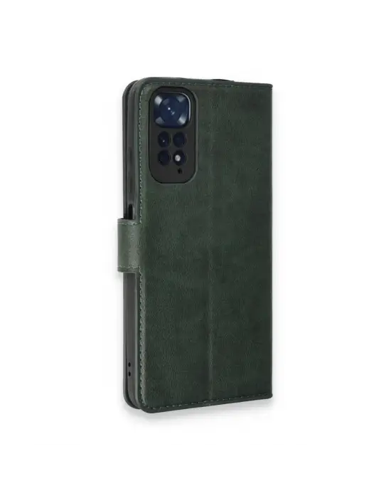 Xiaomi Redmi Note 11 Pro Kılıf Trend S Plus Kapaklı Kılıf - Yeşil