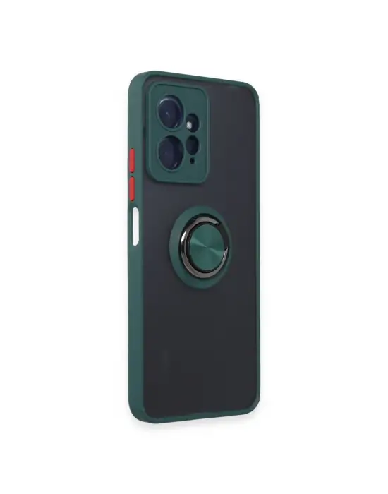 Xiaomi Redmi Note 12 4g Kılıf Montreal Yüzüklü Silikon Kapak - Yeşil