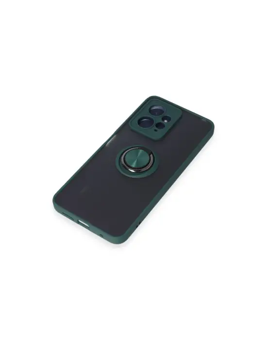 Xiaomi Redmi Note 12 4g Kılıf Montreal Yüzüklü Silikon Kapak - Yeşil