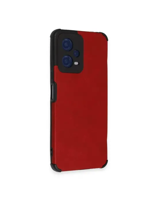 Xiaomi Redmi Note 12 5g Kılıf Loop Deri Silikon - Kırmızı
