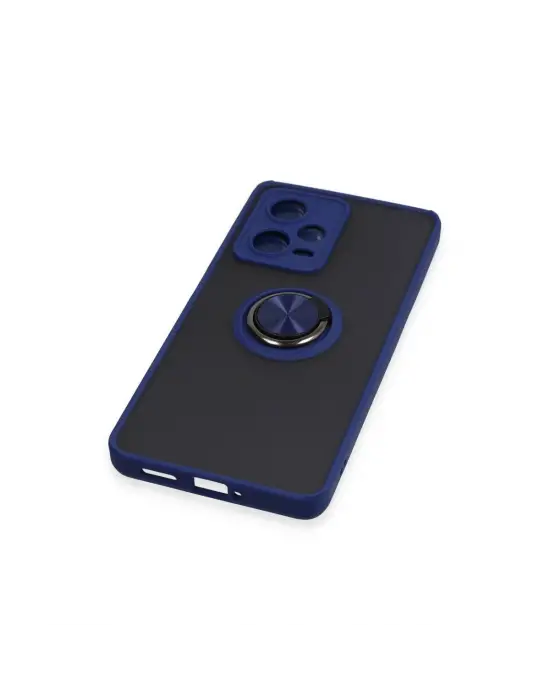Xiaomi Redmi Note 12 5g Kılıf Montreal Yüzüklü Silikon Kapak - Lacivert