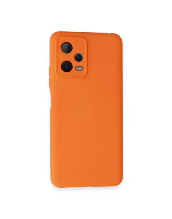 Xiaomi Redmi Note 12 5g Kılıf Nano İçi Kadife Silikon - Turuncu