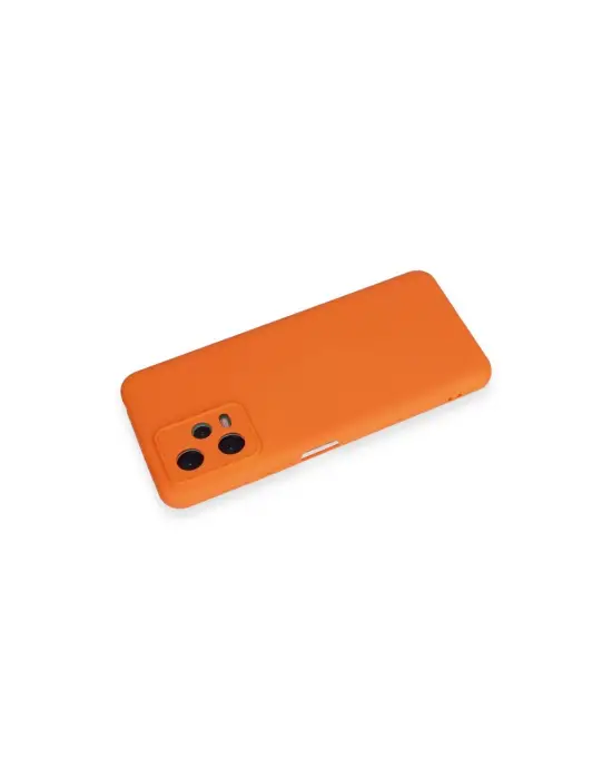 Xiaomi Redmi Note 12 5g Kılıf Nano İçi Kadife Silikon - Turuncu
