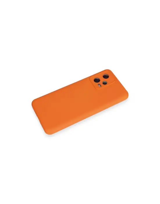 Xiaomi Redmi Note 12 5g Kılıf Nano İçi Kadife Silikon - Turuncu