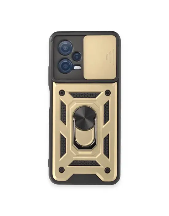 Xiaomi Redmi Note 12 5g Kılıf Pars Lens Yüzüklü Silikon - Gold