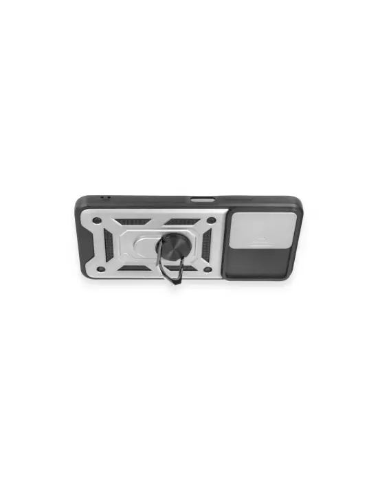 Xiaomi Redmi Note 12 5g Kılıf Pars Lens Yüzüklü Silikon - Gümüş