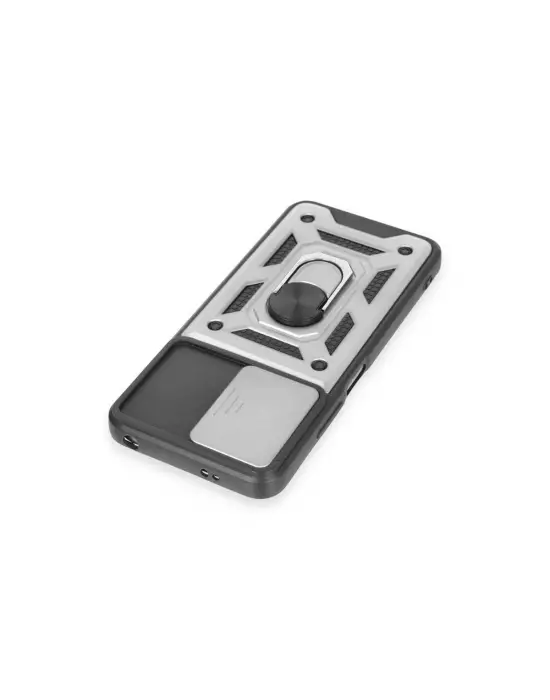 Xiaomi Redmi Note 12 5g Kılıf Pars Lens Yüzüklü Silikon - Gümüş