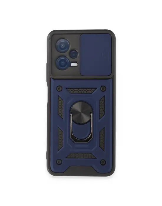 Xiaomi Redmi Note 12 5g Kılıf Pars Lens Yüzüklü Silikon - Lacivert