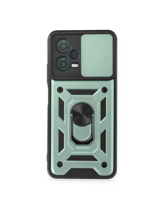 Xiaomi Redmi Note 12 5g Kılıf Pars Lens Yüzüklü Silikon - Yeşil