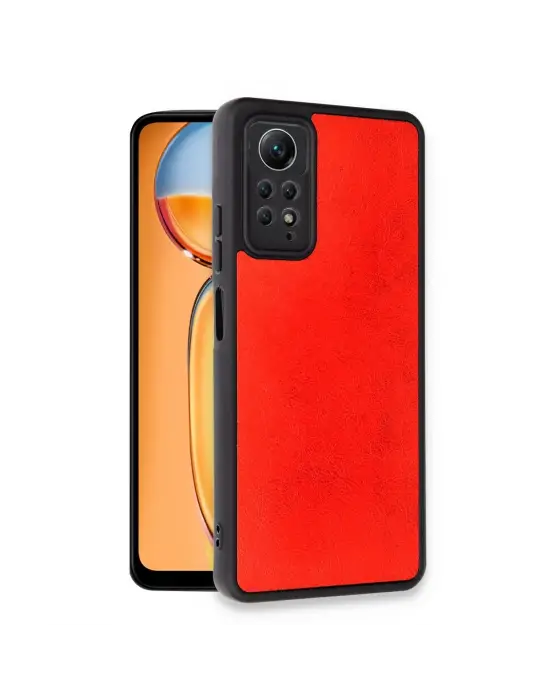 Xiaomi Redmi Note 12 Pro 4g Kılıf Aras Deri Kapak - Kırmızı