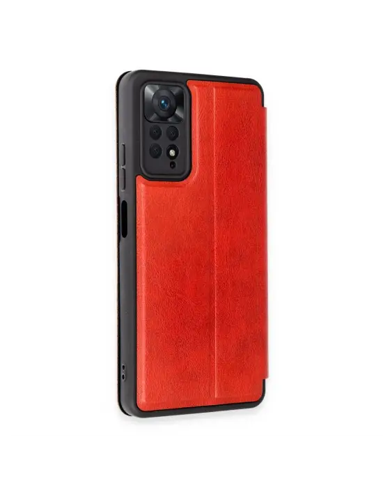 Xiaomi Redmi Note 12 Pro 4g Kılıf Flip Cover - Kırmızı