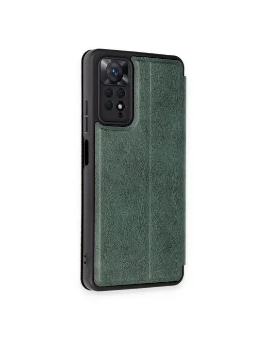 Xiaomi Redmi Note 12 Pro 4g Kılıf Flip Cover - Koyu Yeşil