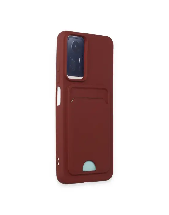 Xiaomi Redmi Note 12s Kılıf Kelvin Kartvizitli Silikon - Bordo