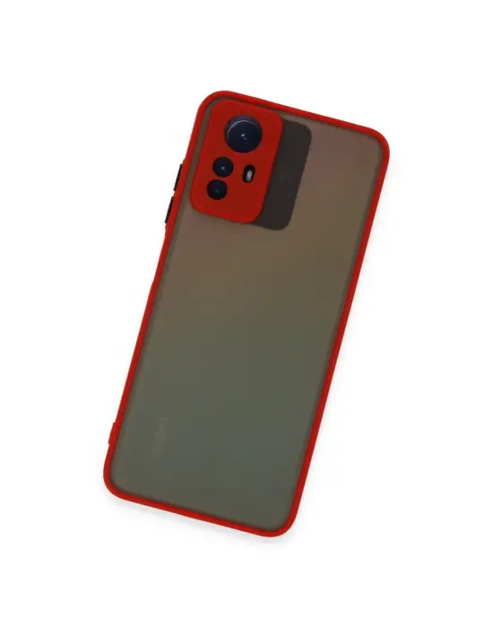 Xiaomi Redmi Note 12s Kılıf Montreal Silikon Kapak - Kırmızı