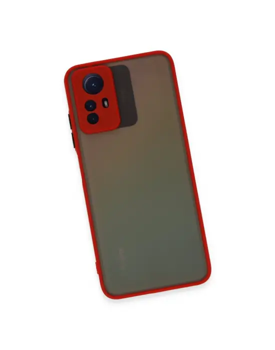 Xiaomi Redmi Note 12s Kılıf Montreal Silikon Kapak - Kırmızı