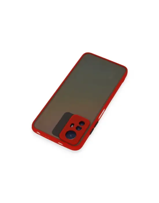 Xiaomi Redmi Note 12s Kılıf Montreal Silikon Kapak - Kırmızı