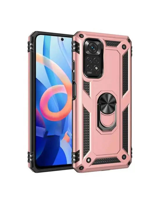 Xiaomi Redmi Note 12s Kılıf Sofya Yüzüklü Silikon Kapak - Rose