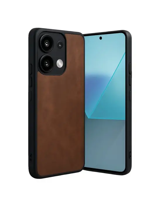 Xiaomi Redmi Note 13 4g Kılıf Aras Deri Kapak - Taba