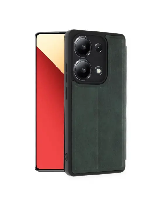 Xiaomi Redmi Note 13 4g Kılıf Flip Cover - Koyu Yeşil