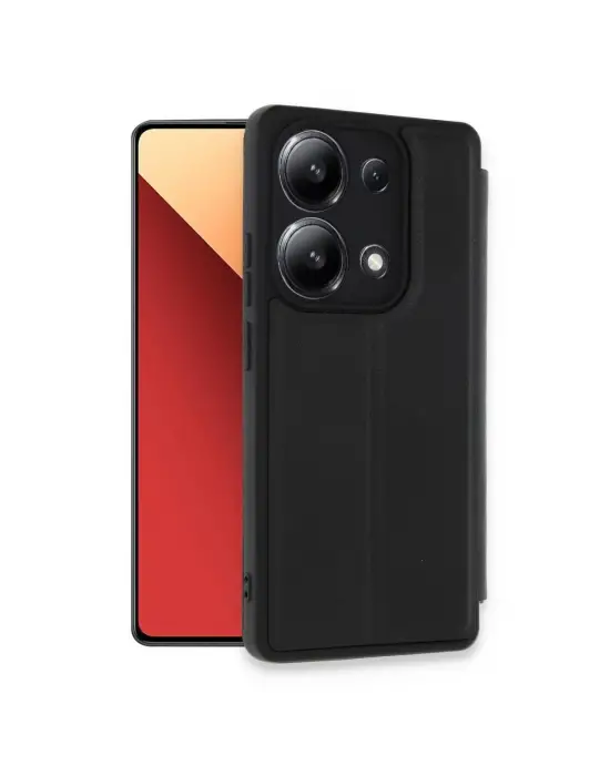 Xiaomi Redmi Note 13 4g Kılıf Flip Cover - Siyah