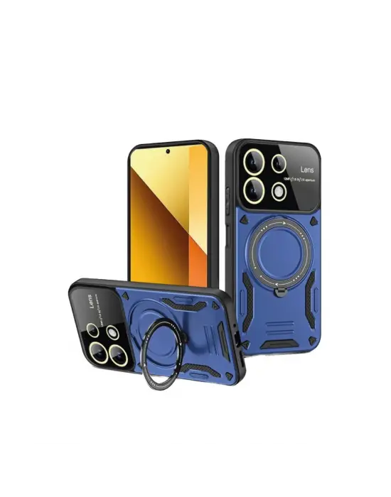 Xiaomi Redmi Note 13 4g Kılıf Joy Lens Standlı Kapak - Lacivert