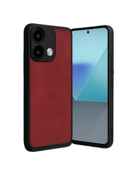 Xiaomi Redmi Note 13 Pro 4g Kılıf Aras Deri Kapak - Kırmızı