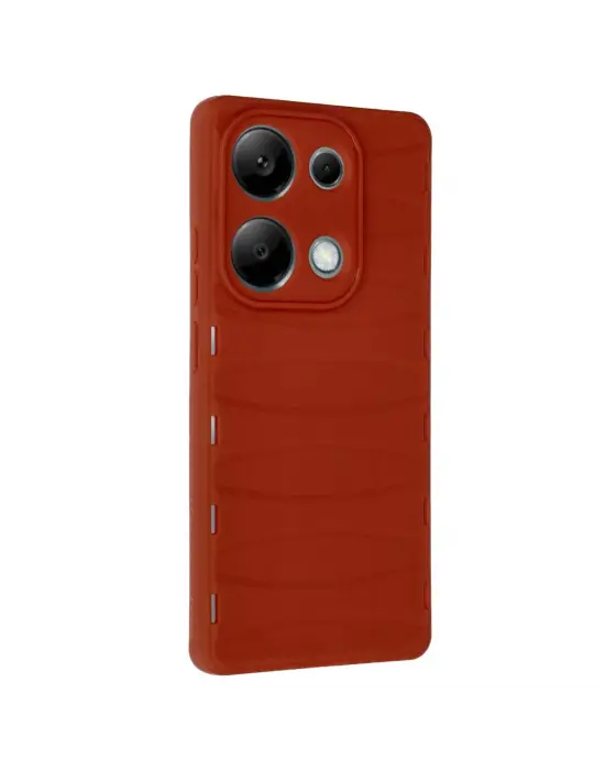 Xiaomi Redmi Note 13 Pro 4g Kılıf Bibercas Silikon Kapak - Kırmızı