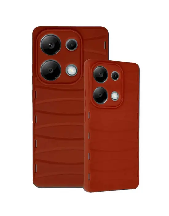Xiaomi Redmi Note 13 Pro 4g Kılıf Bibercas Silikon Kapak - Kırmızı