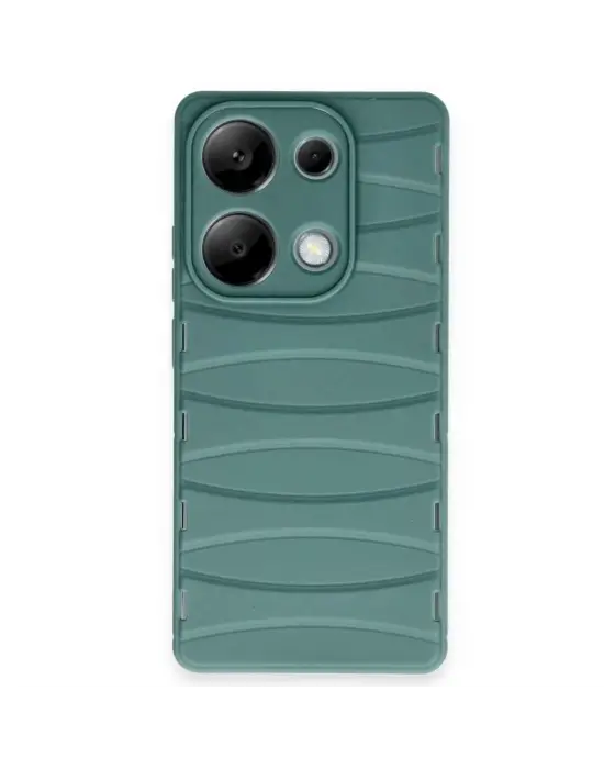Xiaomi Redmi Note 13 Pro 4g Kılıf Bibercas Silikon Kapak - Koyu Yeşil