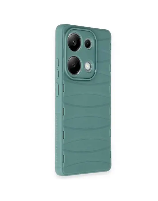 Xiaomi Redmi Note 13 Pro 4g Kılıf Bibercas Silikon Kapak - Koyu Yeşil