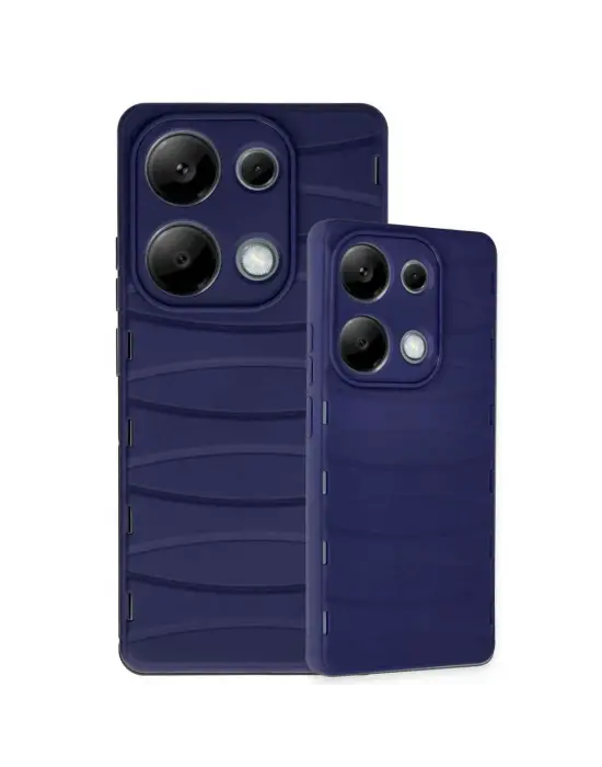 Xiaomi Redmi Note 13 Pro 4g Kılıf Bibercas Silikon Kapak - Lacivert