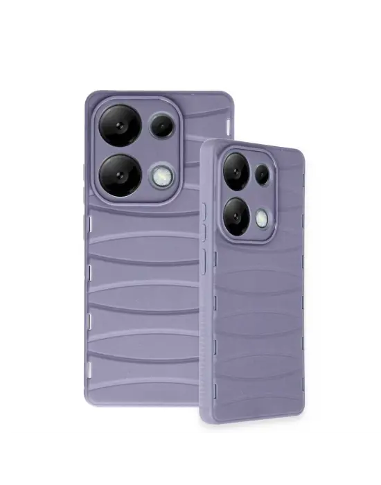 Xiaomi Redmi Note 13 Pro 4g Kılıf Bibercas Silikon Kapak - Lila