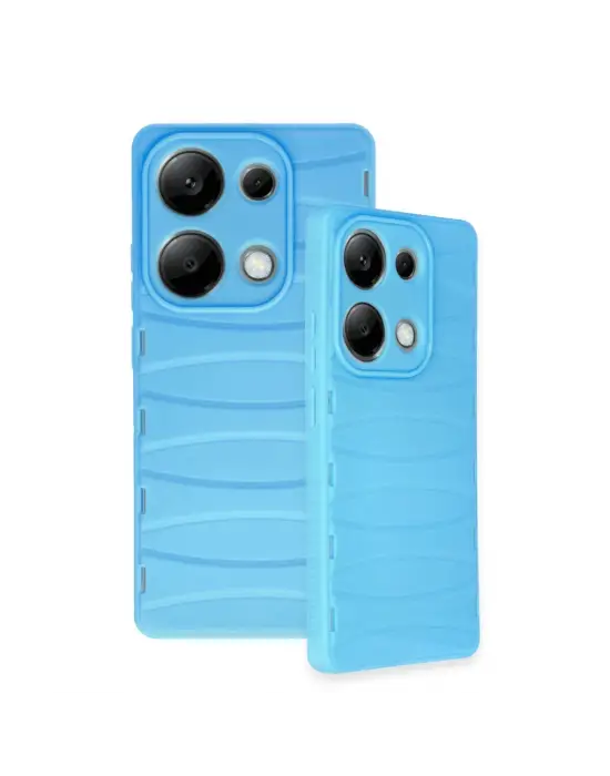 Xiaomi Redmi Note 13 Pro 4g Kılıf Bibercas Silikon Kapak - Mavi