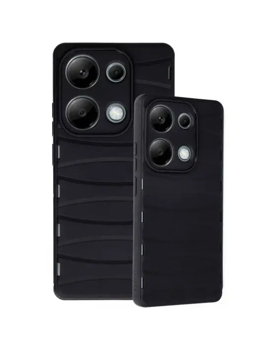 Xiaomi Redmi Note 13 Pro 4g Kılıf Bibercas Silikon Kapak - Siyah