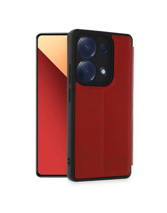 Xiaomi Redmi Note 13 Pro 4g Kılıf Flip Cover - Kırmızı