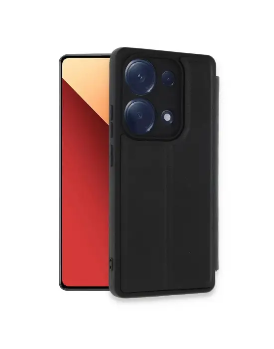 Xiaomi Redmi Note 13 Pro 4g Kılıf Flip Cover - Siyah