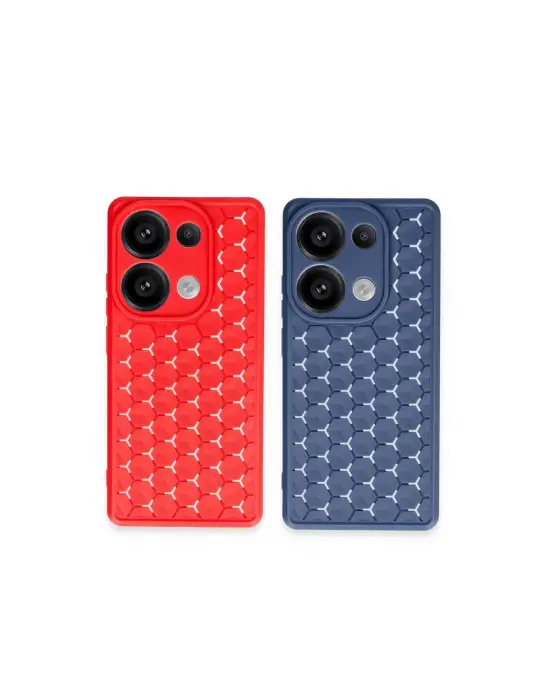 Xiaomi Redmi Note 13 Pro 4g Kılıf Petek Silikon Kapak - Lacivert