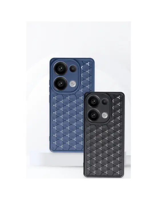 Xiaomi Redmi Note 13 Pro 4g Kılıf Petek Silikon Kapak - Lacivert