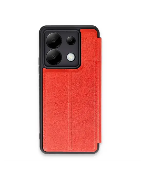 Xiaomi Redmi Note 13 Pro 5g Kılıf Flip Cover - Kırmızı