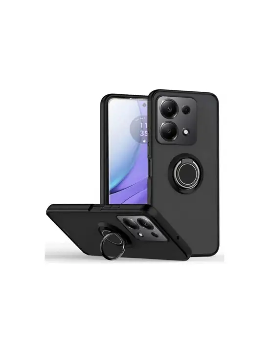 Xiaomi Redmi Note 13 Pro 5g Kılıf Montreal Yüzüklü Silikon Kapak - Siyah