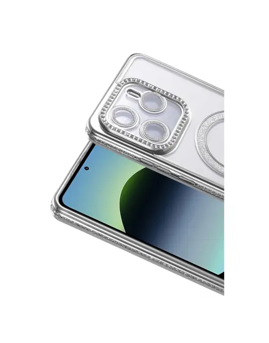 Xiaomi Redmi Note 14 4g Joke Simli Magneticsafe Kılıf - Gümüş