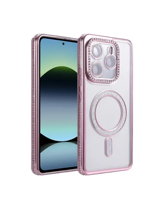 Xiaomi Redmi Note 14 4g Joke Simli Magneticsafe Kılıf - Pembe