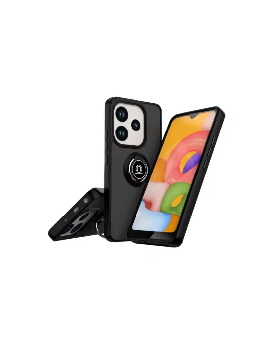Xiaomi Redmi Note 14 4g Montreal Yüzüklü Silikon Kapak - Siyah