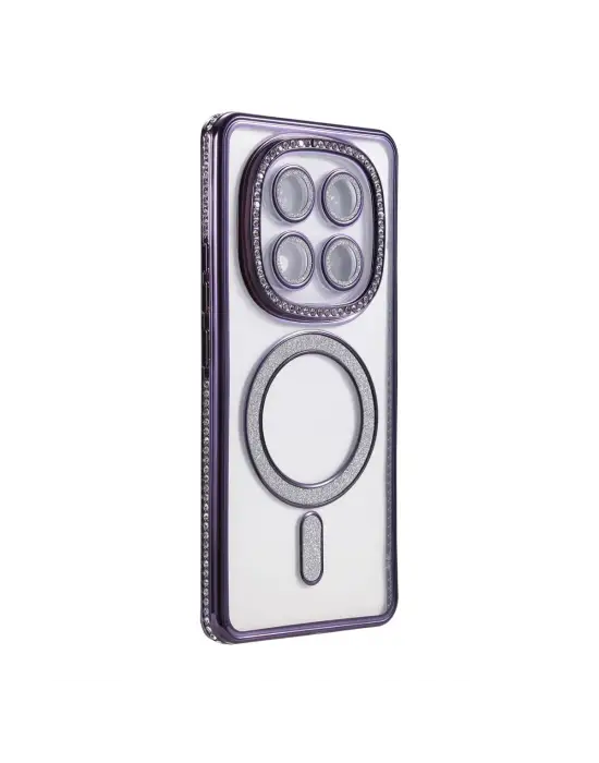 Xiaomi Redmi Note 14 Pro 4g Joke Simli Magneticsafe Kılıf - Derin Mor