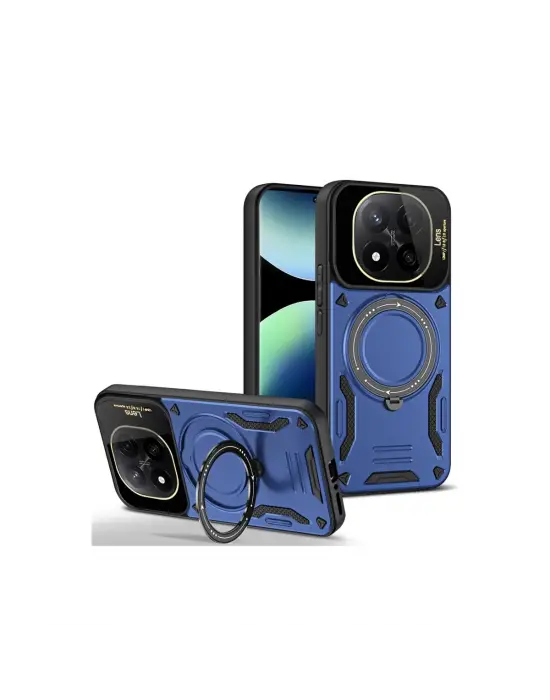 Xiaomi Redmi Note 14 Pro 4g Kılıf Joy Lens Standlı Kapak - Lacivert