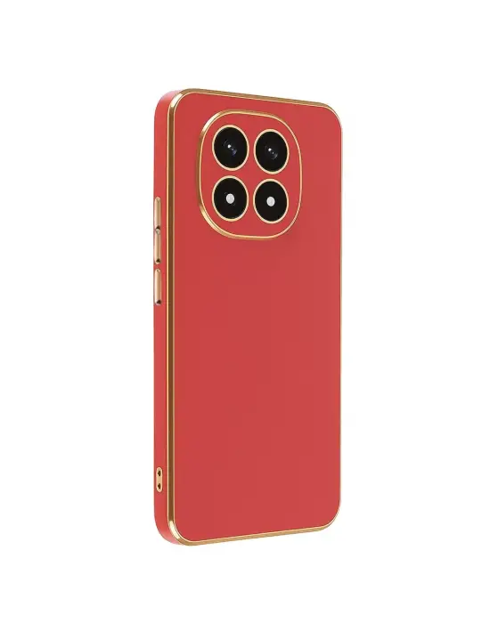 Xiaomi Redmi Note 14 Pro 4g Kılıf Volet Silikon - Kırmızı
