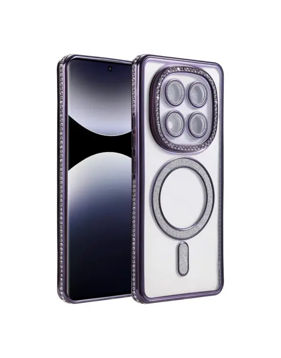 Xiaomi Redmi Note 14 Pro 5g Joke Simli Magneticsafe Kılıf - Derin Mor