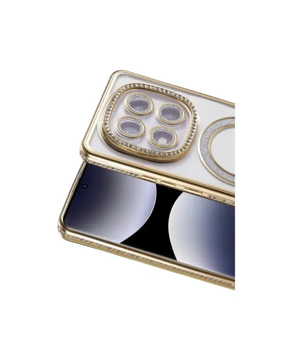 Xiaomi Redmi Note 14 Pro 5g Joke Simli Magneticsafe Kılıf - Gold