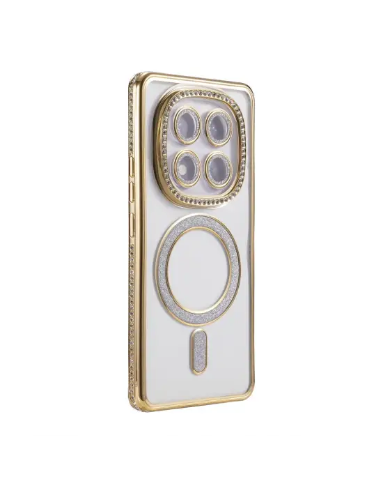 Xiaomi Redmi Note 14 Pro 5g Joke Simli Magneticsafe Kılıf - Gold