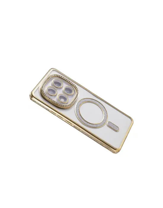 Xiaomi Redmi Note 14 Pro 5g Joke Simli Magneticsafe Kılıf - Gold